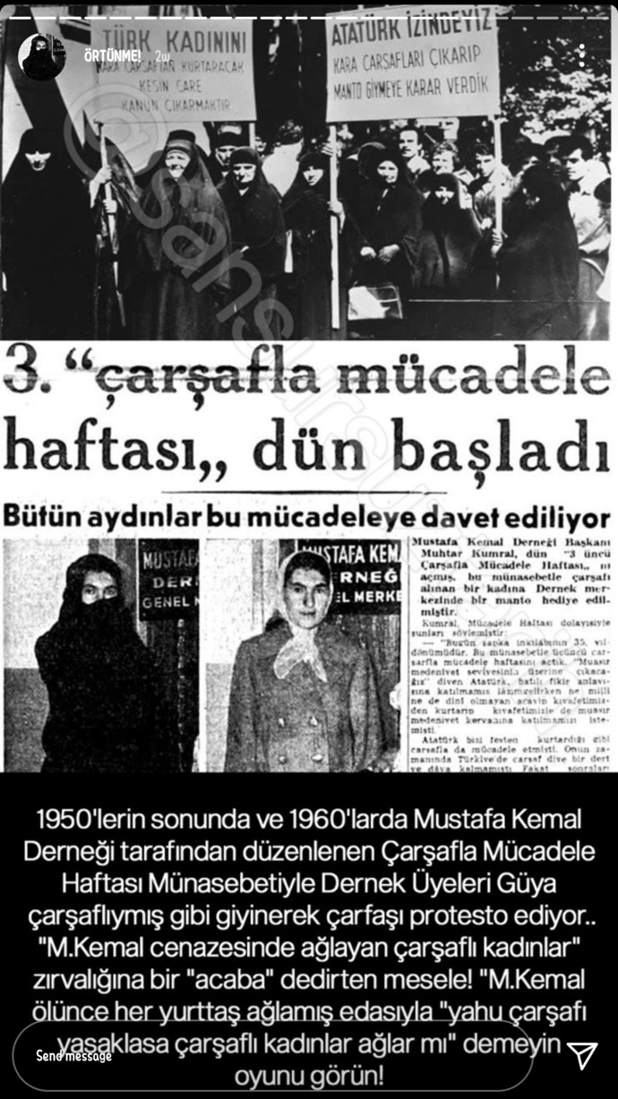 İzmir’de yapılan Çarşaflı Protesto için düşünceleriniz neler?