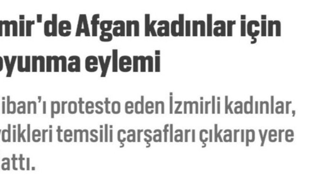 İzmir'de yapılan çarşaf eylemine neden kimse tepki göstermiyor?