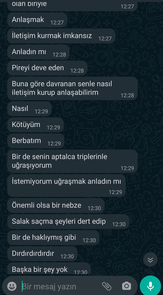Sevgilimin sadece onu aradığım için verdiği tepki?