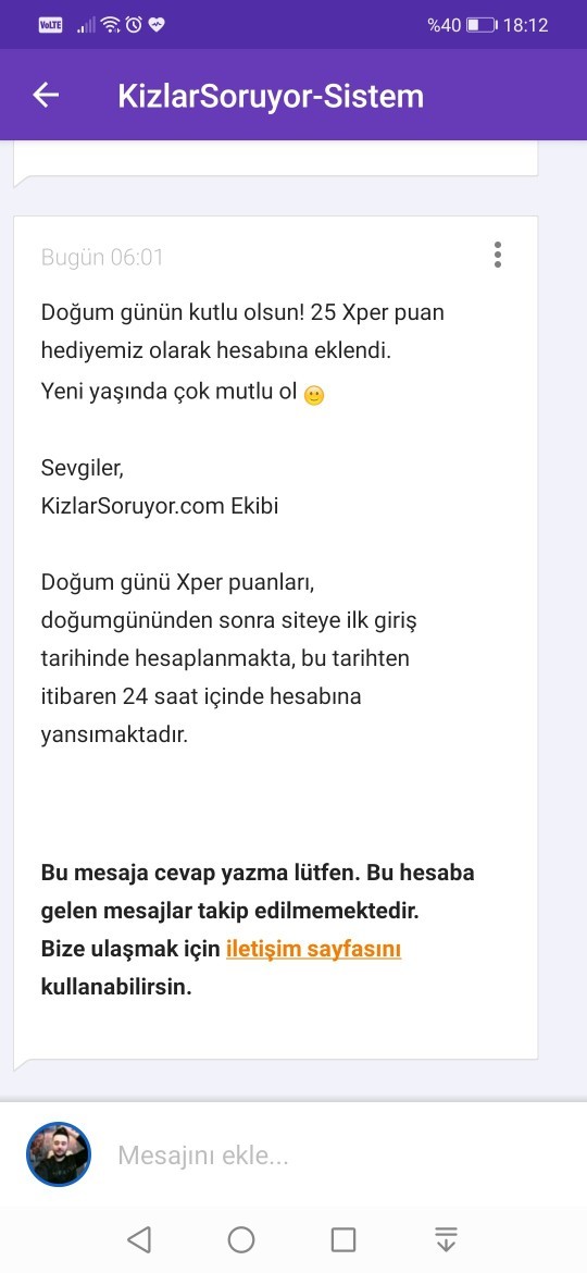 Dogum gününüz ne zaman?