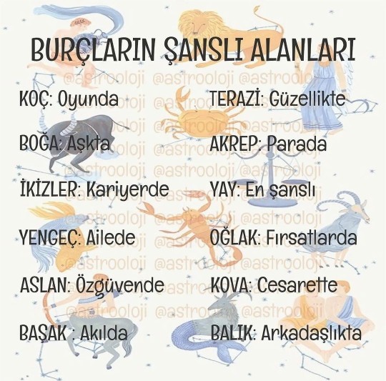 Burcuna göre hangi alanlarda şanslısın?