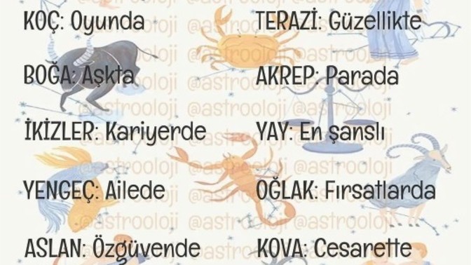 Burcuna göre hangi alanlarda şanslısın?