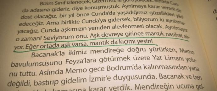 En beğendiğiniz kitap alıntısı nedir?