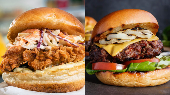 Tavuk burger mi yoksa et burger mi tercih edersiniz?