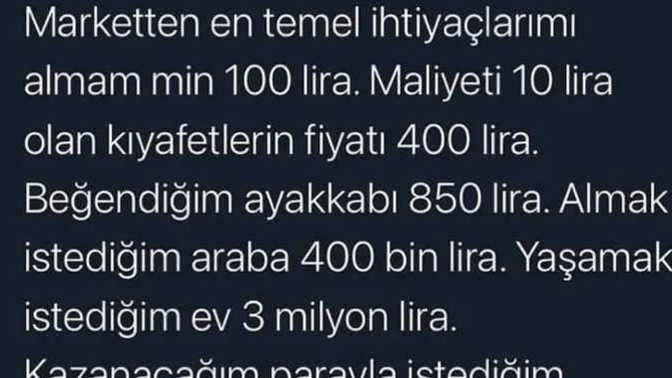 Gerçekten sizce de herşeyin fiyatı çok fazla yukselmedi mi?