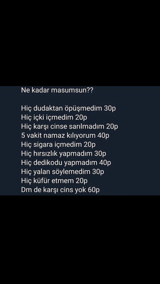 Ne kadar masumsunuz?