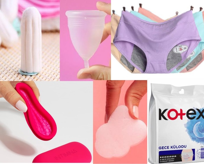 -En iyisi adet kabı-(kotex gece külodu demiş ama bence bebek bezi gibi bildiğin bez) 