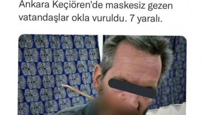 Ankarada maskesiz gezen vatandaşlar okla vurulmuş sizce ülke kafayı yemedi mi?