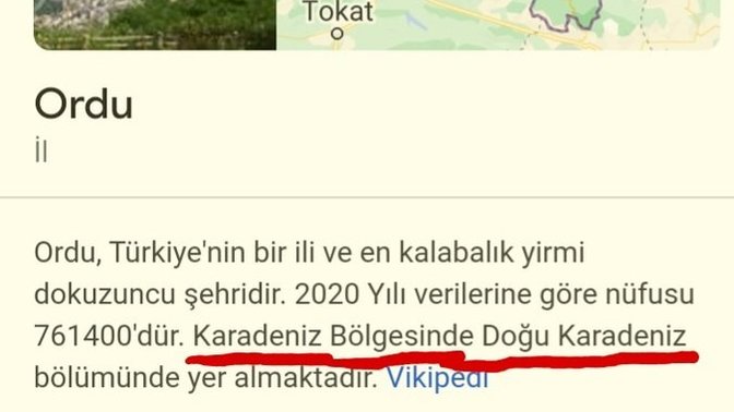 Ordu, Doğu Karadeniz bölümünde mi kalıyor yoksa Orta Karadeniz bölümünde mi kalıyor?
