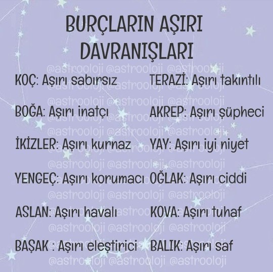 Burcuna göre senin aşırı davranışın nedir?