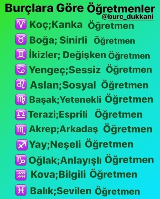 Burçlar öğretmen olursa nasıl olur?
