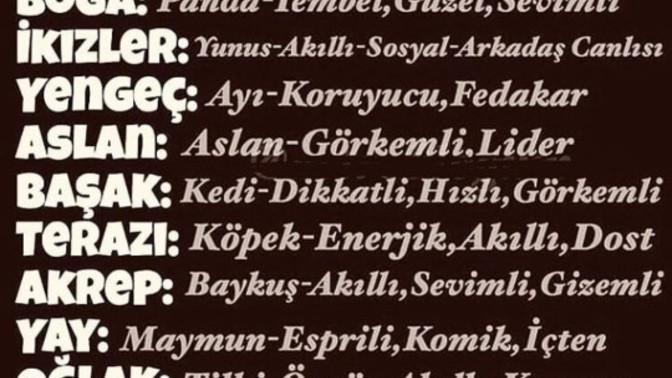 Hangi hayvanı neden temsil ediyorsun?
