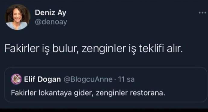 Fakir-zengin ayrımına bir söz söyleseydiniz bu söz ne olurdu?