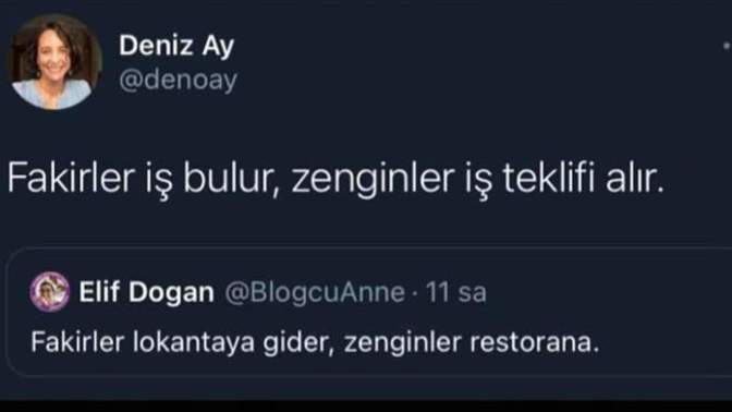 Fakir-zengin ayrımına bir söz söyleseydiniz bu söz ne olurdu?