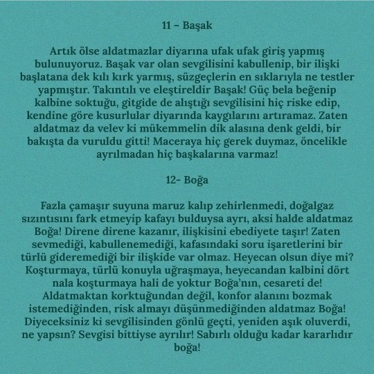 Hangi burç hangi derecede aldatıyor?