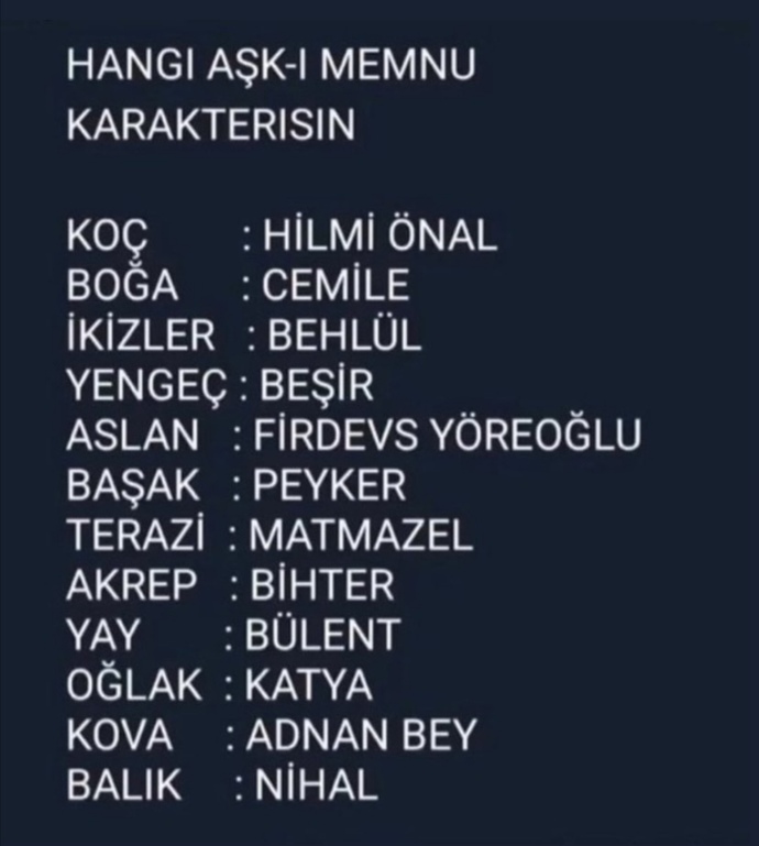 Hangi Aşk-ı Memnu karakterisiniz?