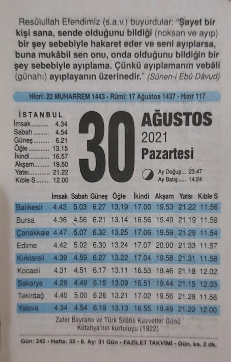 Sabah namazı imsak yazan saatte mi güneş yazan saatte mi?