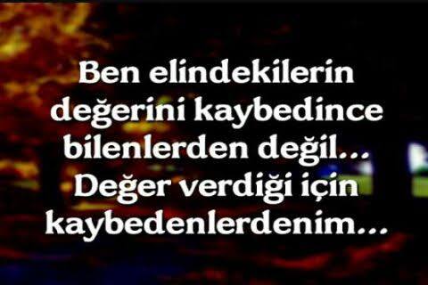 Bıraktım kendi değerleriyle kalsınlar.