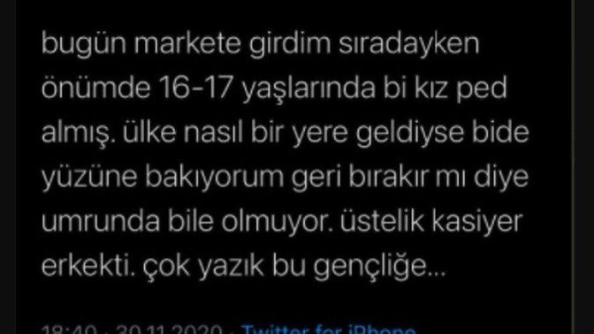 Marketten ped almak utanılacak bir şey midir?