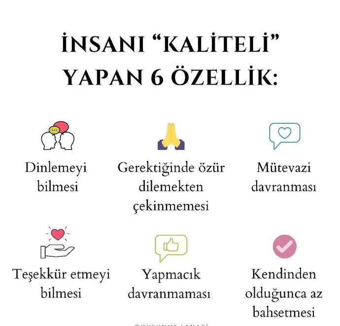 Sizce Bir insanı kaliteli yapan özellikler nelerdir?