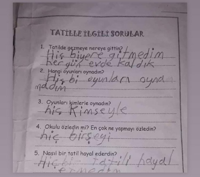 Küçükken tatiliniz nasıl geçiyordu ?