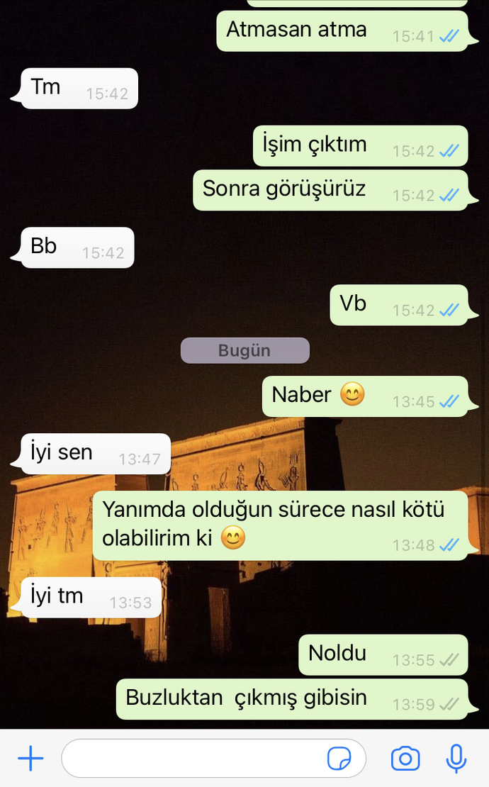 İyi tamam diyerek Bu kız trip mi attı bana?