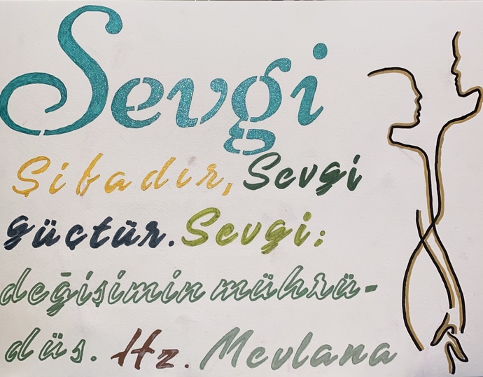 Sevgilim icin yazdim, nasil olmus sizce? 🖼?