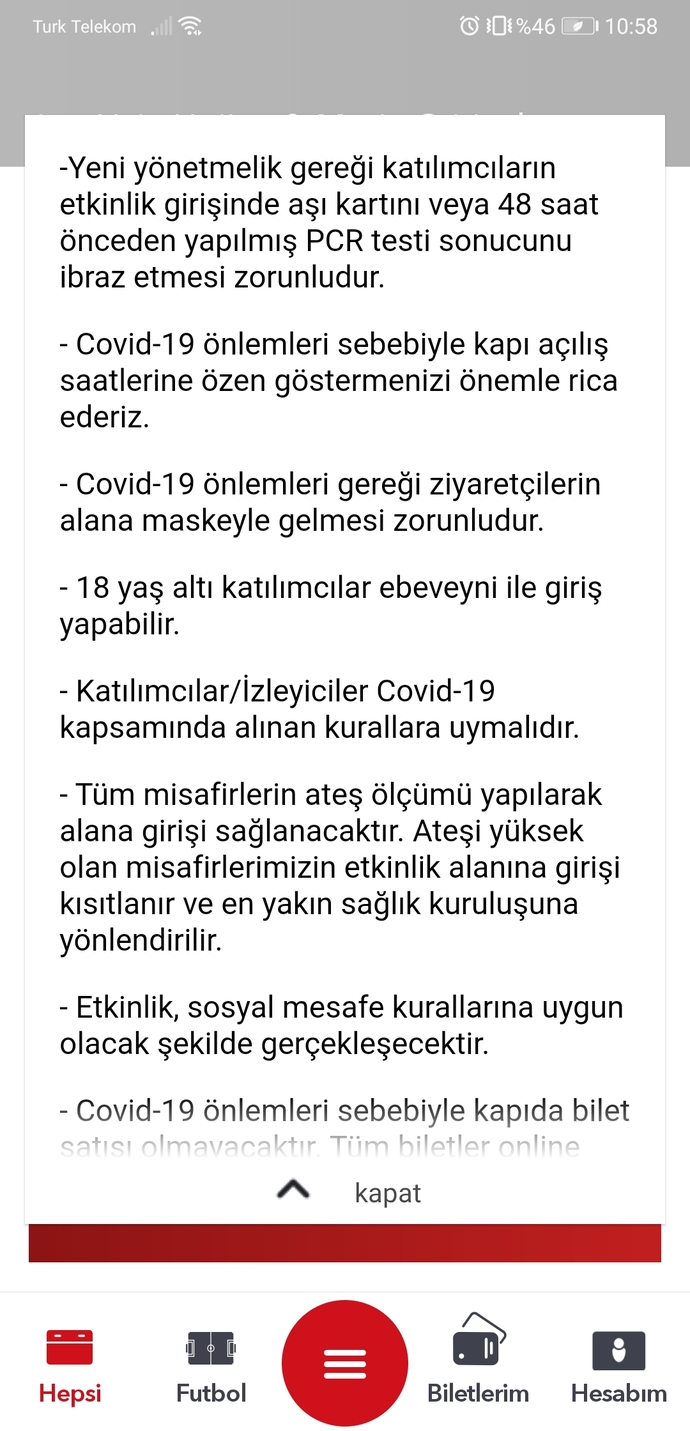 Konsere gitmek için 2 doz aşı şart mı?