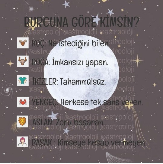 Burcuna göre kimsin acaba?