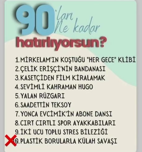90ları ne kadar hatırlıyorsunuz?