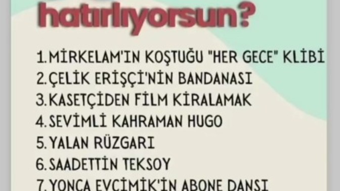 90'ları ne kadar hatırlıyorsunuz?
