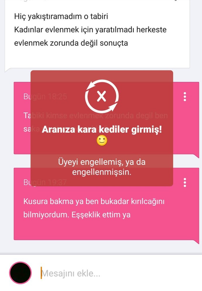Arkadaşlar sizce bu yüzden insan engellenirmi?