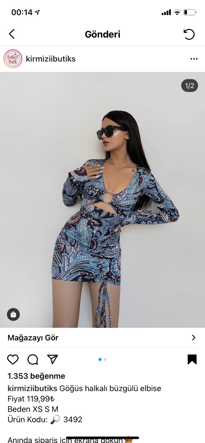 Son trendlerden büzgülü elbise sizce nasıl, alınır mı?