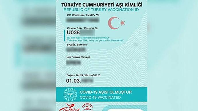 aşı kartı örneği