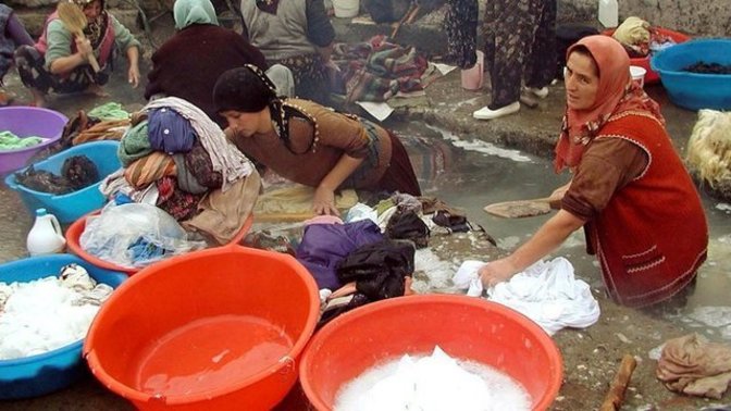 Dere kenarında çamaşır yıkadınız mı?