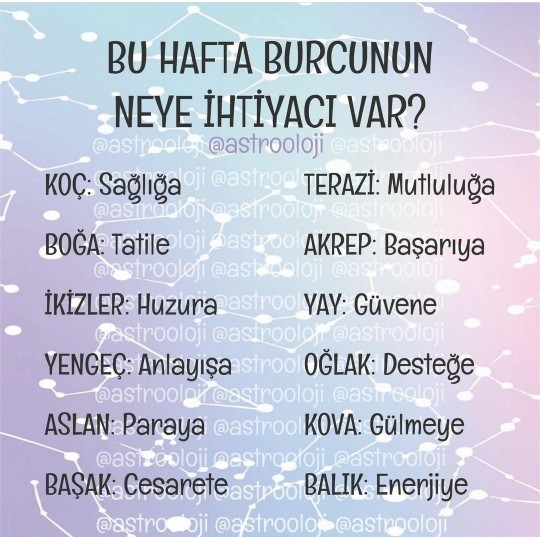 Bu hafta burcunun neye ihtiyacı var?
