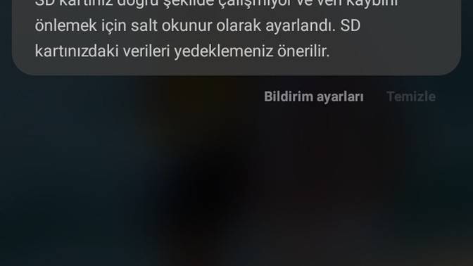 SD kartı yazılamıyor uyarısı alıyorum. Sorun nasıl düzelir?
