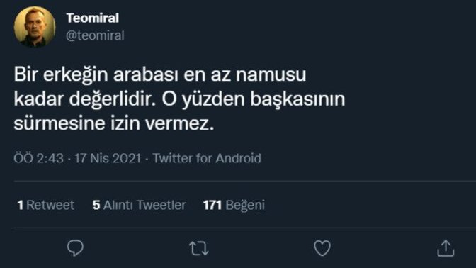 Erkekler, arabanız sizin için namusunuz gibi mi?