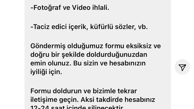 Böyle bir mesaj geldi amaç ne?