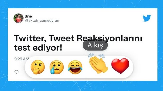 Twitter, yeni reaksiyon özelliğini Türkiye’de test ediyor. Yeni özelliği nasıl buldunuz?
