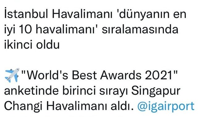 İstanbul Havalimanı Dünya’nın en iyi 2.’si oldu? Ne düşünüyorsunuz, kötülemeye çalışan cahiller utanmış mıdır?