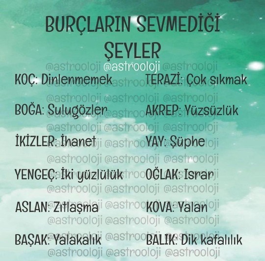 Senin en sevmediğin şey nedir?