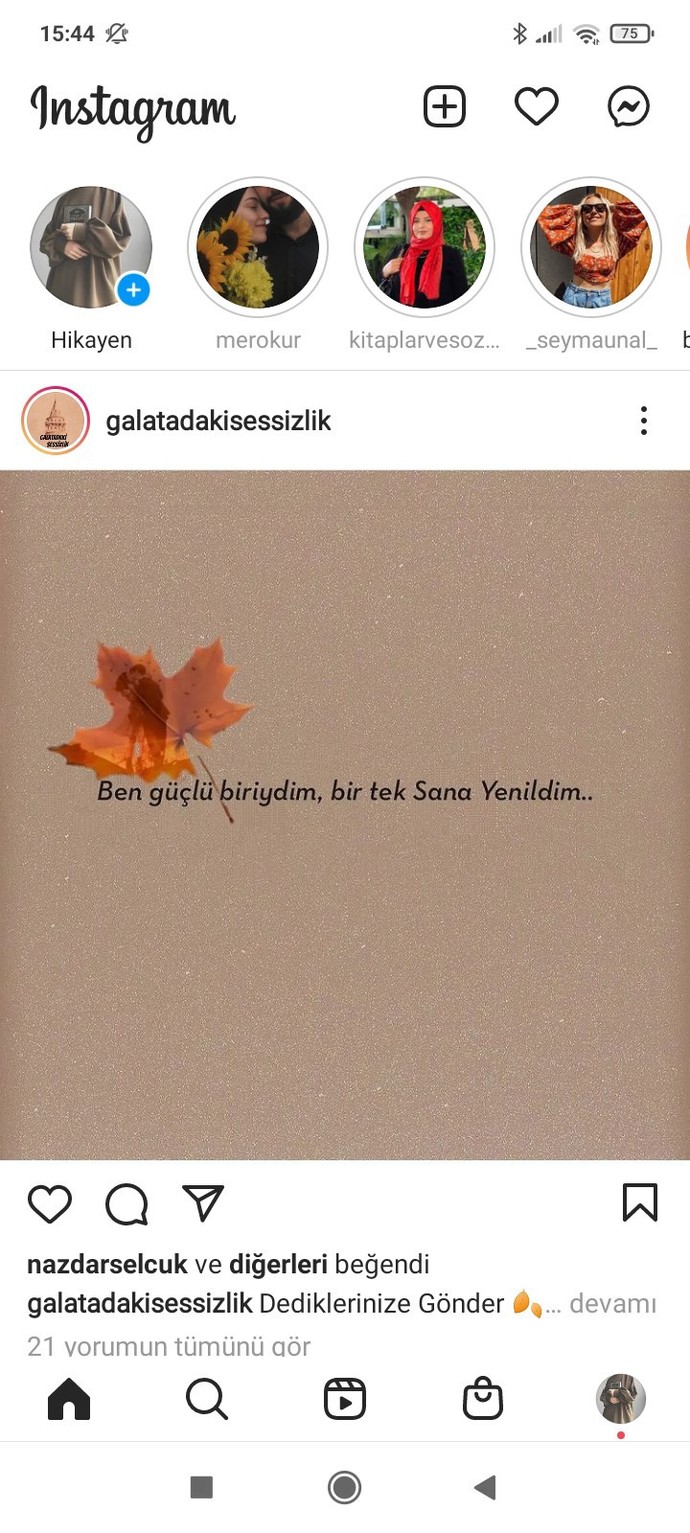 Son olarak neyin ekran görüntüsünü aldınız?