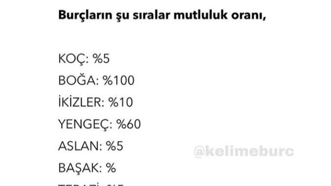 Mutluluğunun yüzdesi kaç sence?