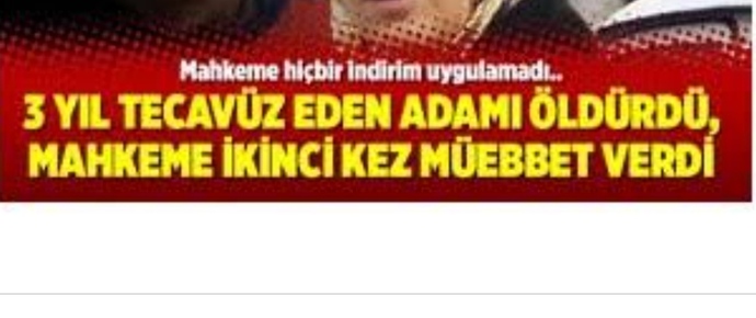 Tecavüzcüsünü öldüren kadının cezası sizce ne olmalıdır?