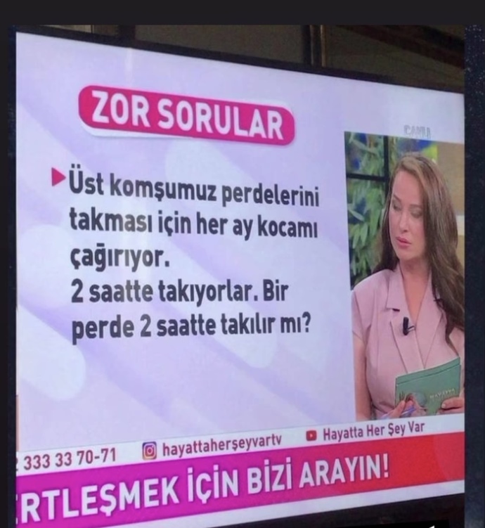 Perde asmak kaç saat sürer sizce 😂?