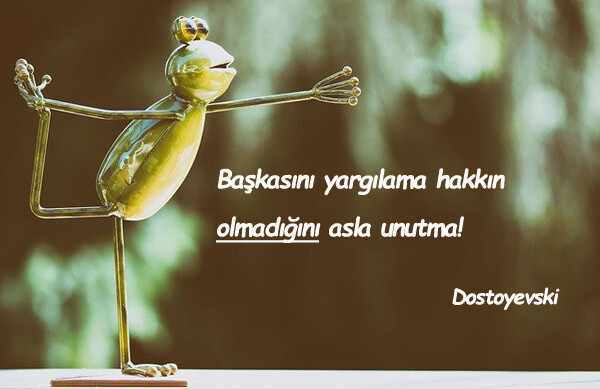 Yargılarsan, yargılanırsın...