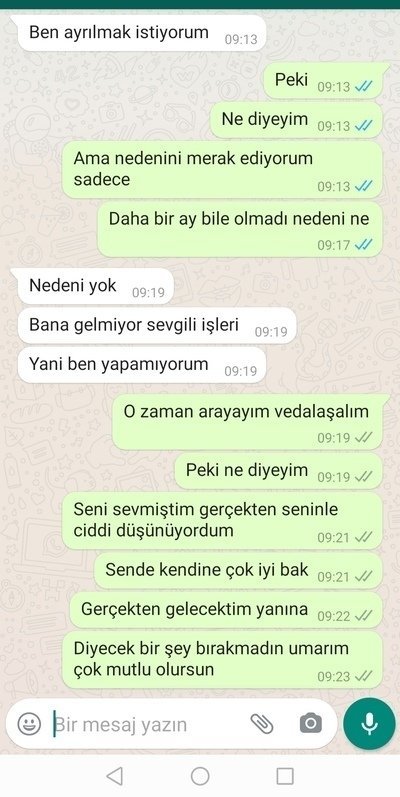 Neden birden ayrılmış olabilir?