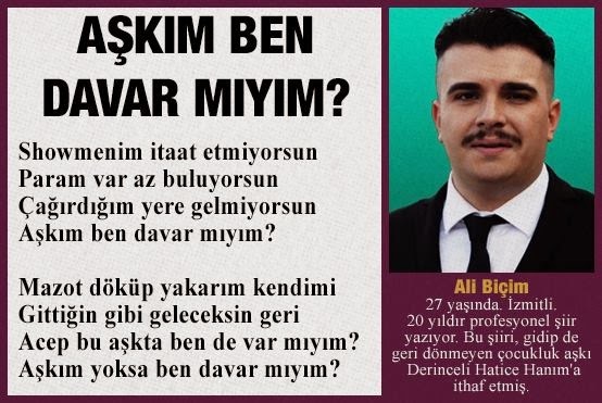 Okuduğunuz en absürt ya da komik bir şiir hangisi?