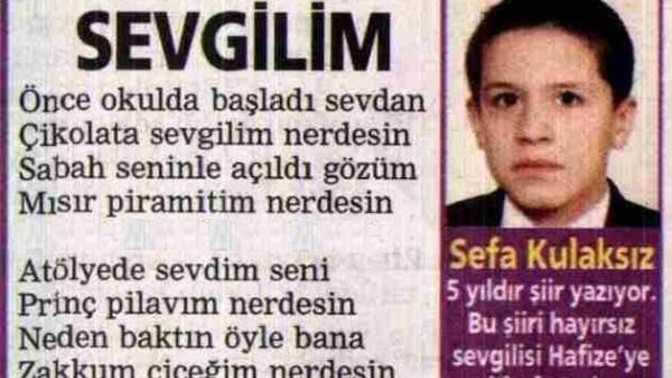 Okuduğunuz en absürt ya da komik bir şiir hangisi?